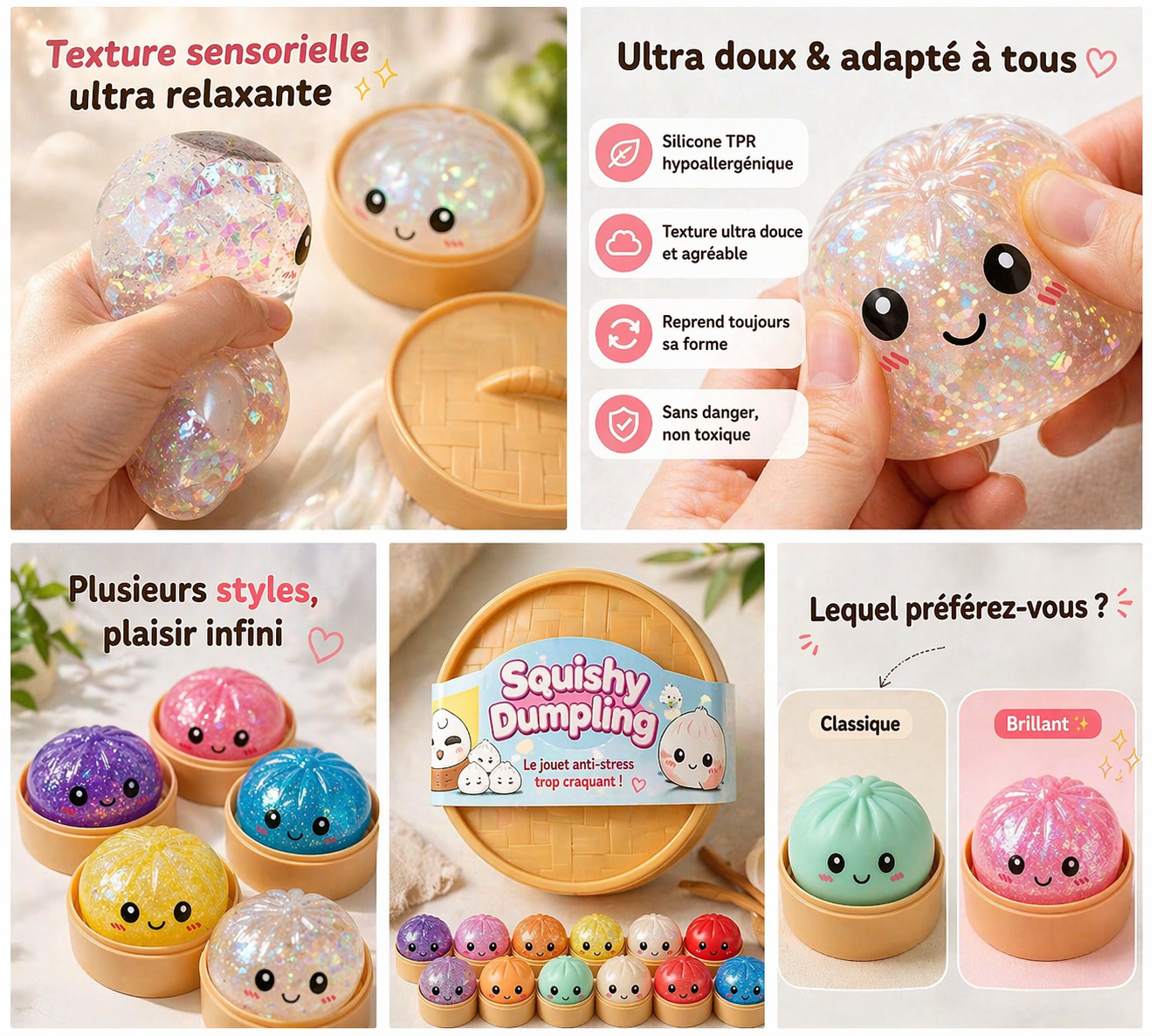 Squishy Dumpling™ — Le jouet anti-stress ultra satisfaisant