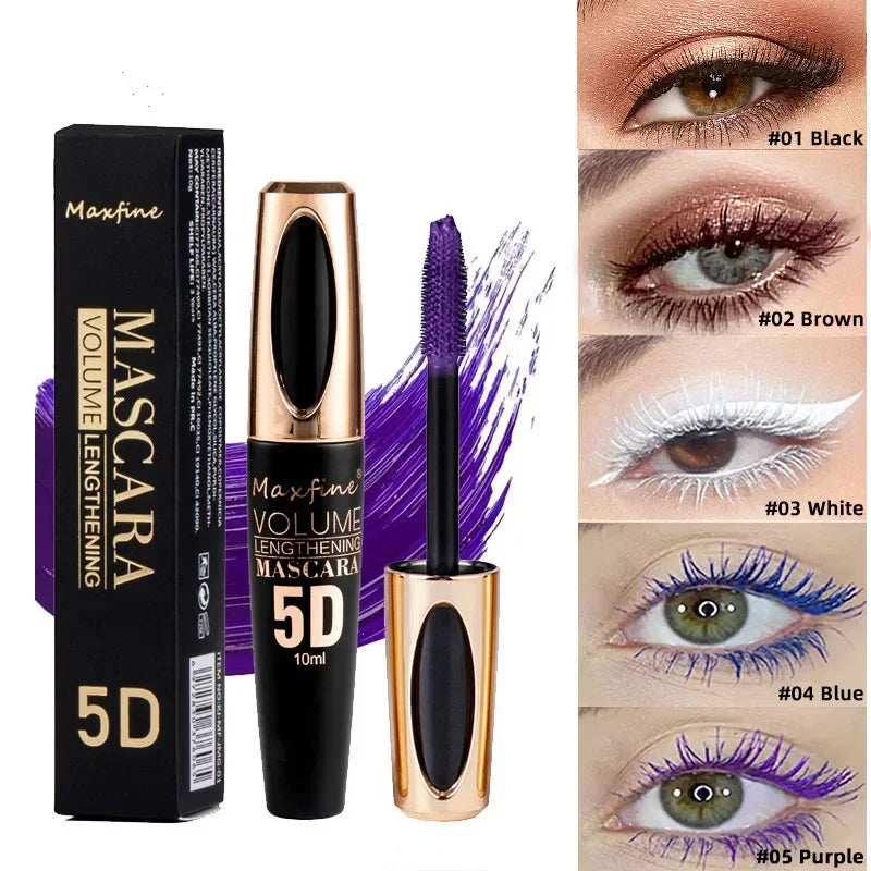 Mascara , cils sans bavure, extension , bleu, rouge, violet, noir,blanc