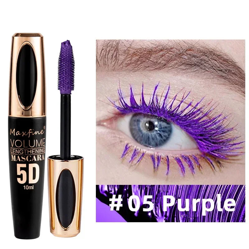 Mascara , cils sans bavure, extension , bleu, rouge, violet, noir,blanc