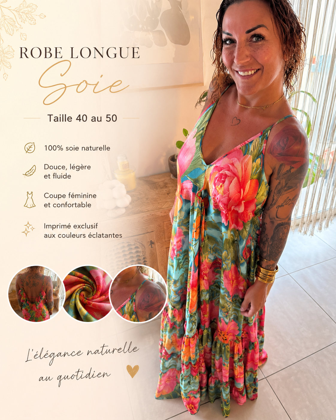 Robe longue en Soie 🌸