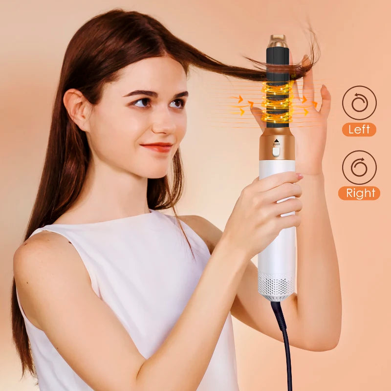 Styler professionnel à faible bruit, 5 en 1, curling, lissage, séchage des cheveux, brosses à air chaud, 1000W